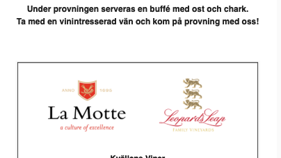 Exklusiv vinprovning - Tema Sydafrika