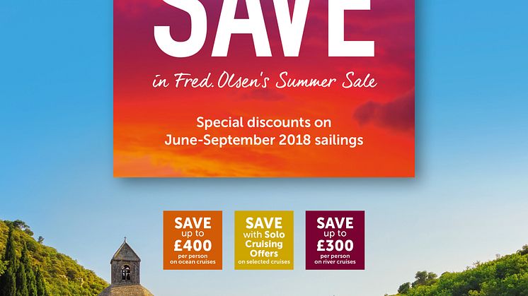 Make attractive savings in Fred. Olsen Cruise Lines’ ‘Summer Sale 2018’