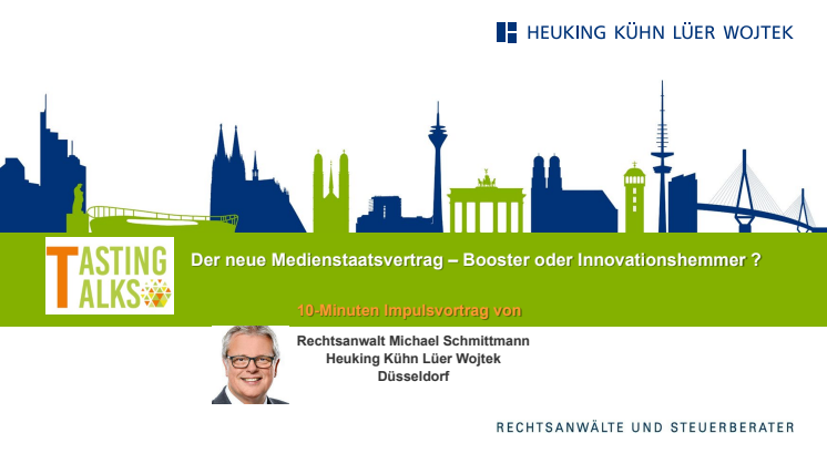 Tasting Talks #10 Vortrag RA Michael Schmittmann