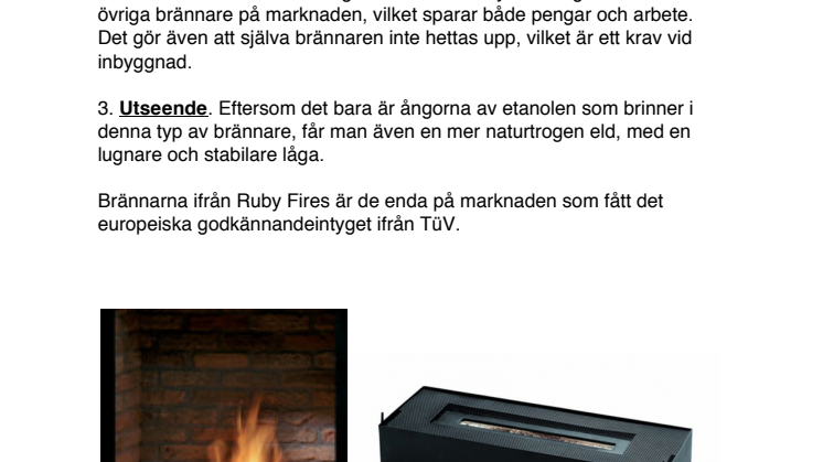 Viktigt att tänka på inför köpet av skorstensfri eldstad...