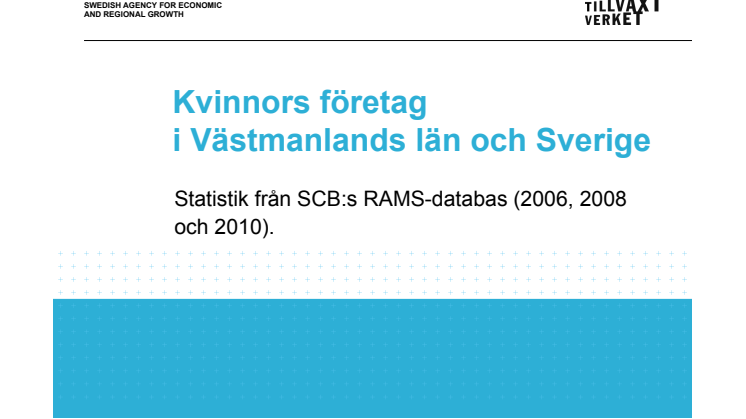 Antal företag som drivs av kvinnor resp män 2006-2010, Västmanland