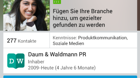 Linkedin optimiert Nutzerprofile für Mobilgeräte: Android App