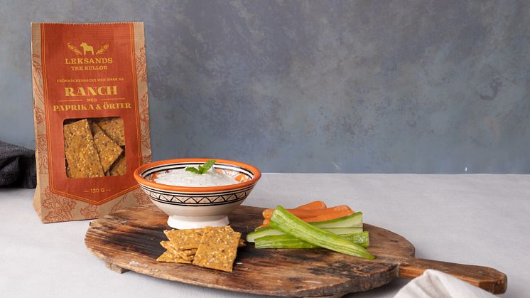 Nya Tre Kullor – Ranch med paprika och örter från Leksands Knäckebröd.
