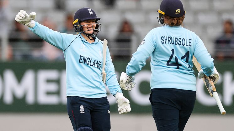 England got home with one wicket to spare. Photo: Getty Images/ICC