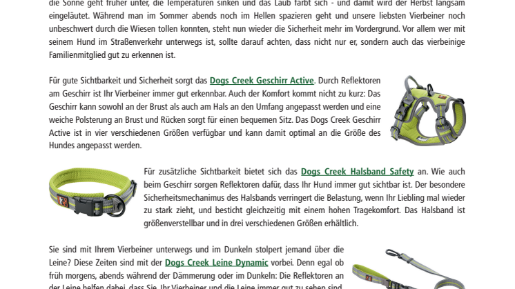 Fressnapf-Produktnews 10/2018: Sicher durch die dunkle Jahreszeit