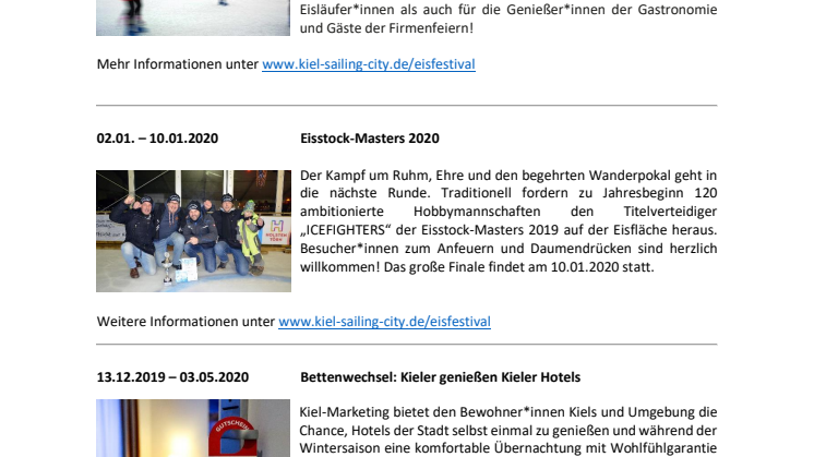 Veranstaltungen im Januar 2020