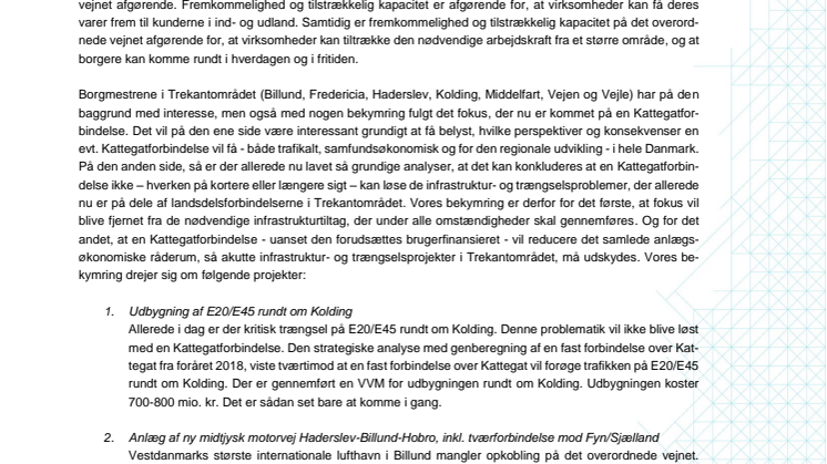 Brev til transportministeren