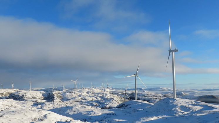 Storheia vindpark, vinter 2020