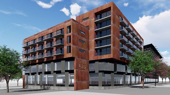 En tidig skiss på hur byggnaden kan komma att se ut. Illustration: Fojab Arkitekter