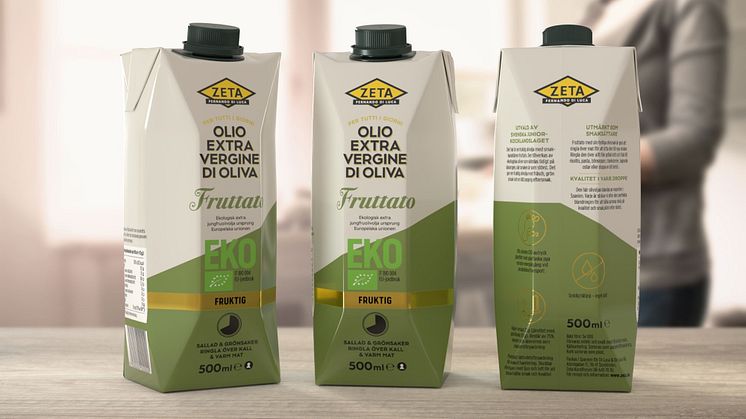 Zeta först med olivolja i förpackning från Tetra Pak®