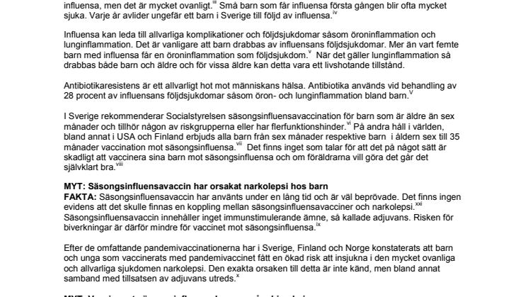Myter och fakta om influensavaccin
