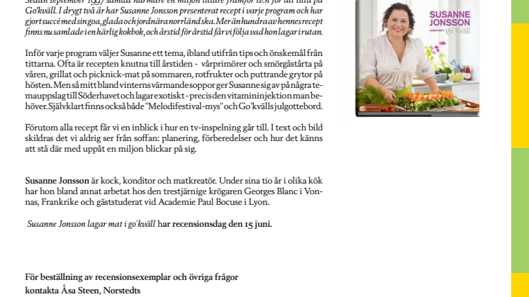 Susanne Jonsson lagar mat i Go´kväll