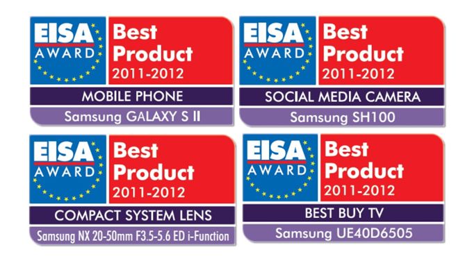 Årets fyra bästa från Samsung enligt EISA