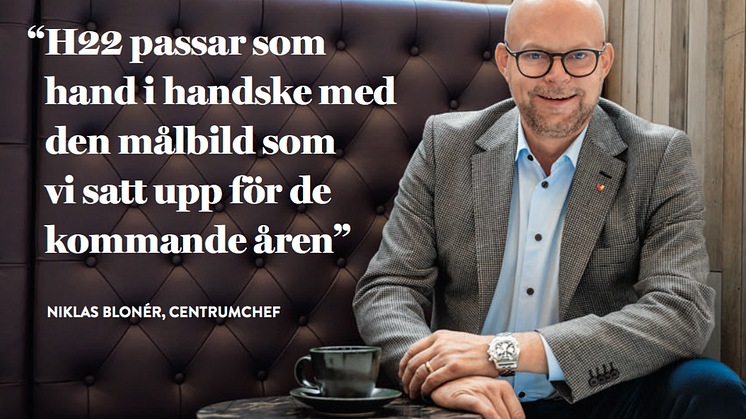 Välas målbild, särskilt vår Nollvision, matchar visionerna för stadsmässan H22, tycker Niklas Blonér.