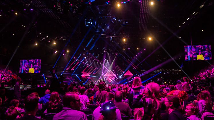 Melodifestivalen Andra Chansen 2017 i Saab Arena. Foto: Visit Linköping & Co