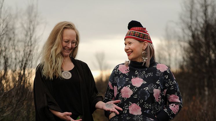 Maria Ragnestam, konstnärlig ledare Konstfrämjandet Norrbotten, och Ellen Berit Dalbakk, projektledare Verdde. Foto: LKP