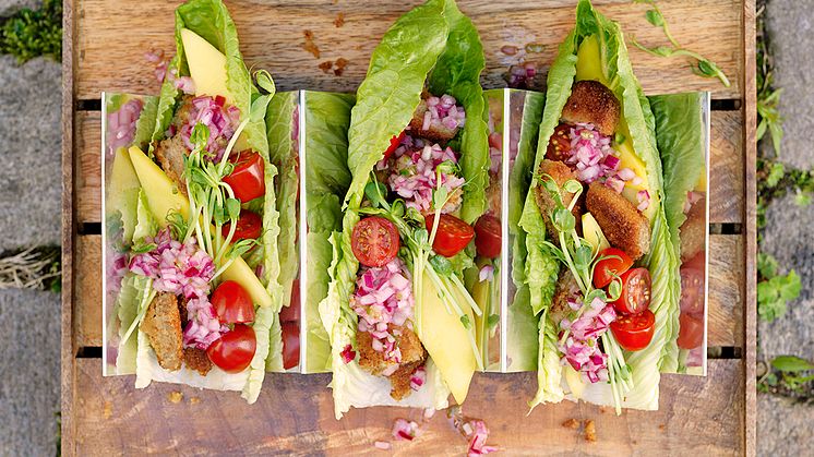 Tacos på Anamma vegoschnitzel