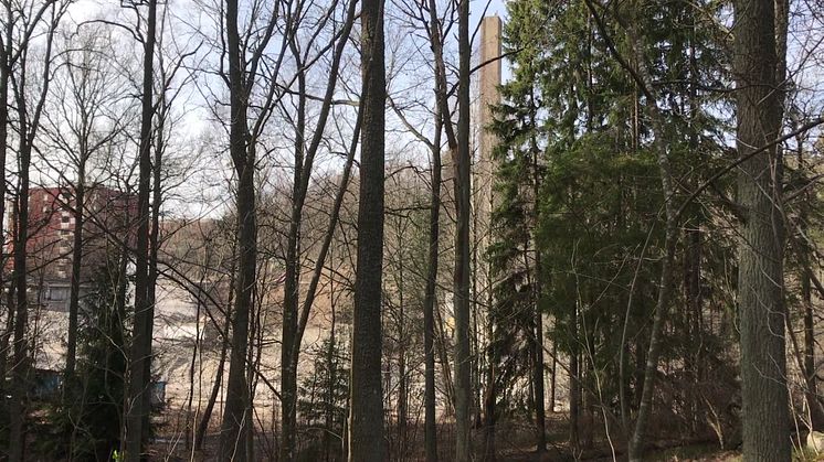Skorstenen på Lappkärrsberget faller