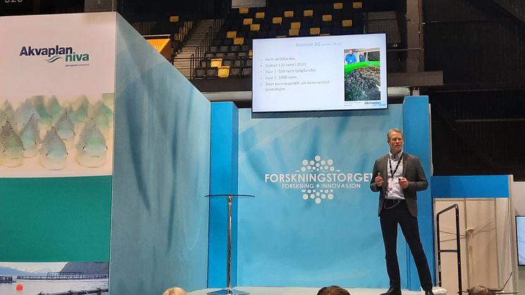 Lars-Olav Sparboe på Forskningstorget, Aqua Nor 2021.