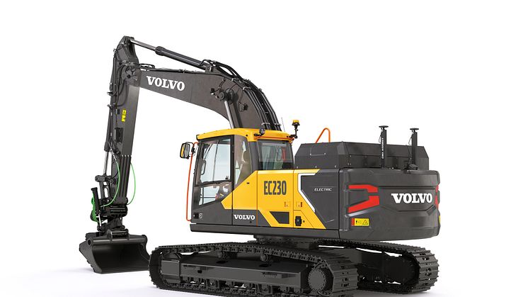 Volvo EC230 Electric - frilagd bild vänster bak