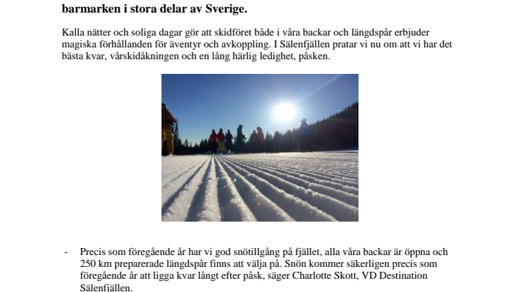 Vi har snö i Sälenfjällen!