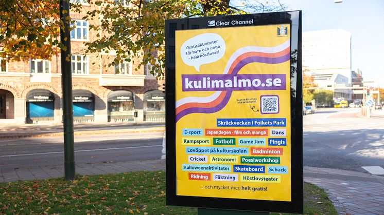 Ett höstlov fullspäckat av aktiviteter för barn och unga i Malmö