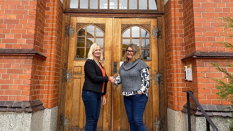 Carina Stenqvist, Affärsområdeschef Hard FM på Sodexo AB och Anneli Gehlin, avtalskontroller samhällsbyggnadskontoret på Norrköpings kommun.