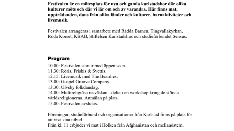 Pressinbjudan: Integrations- och kulturfestival 18 maj i Mariebergsskogen