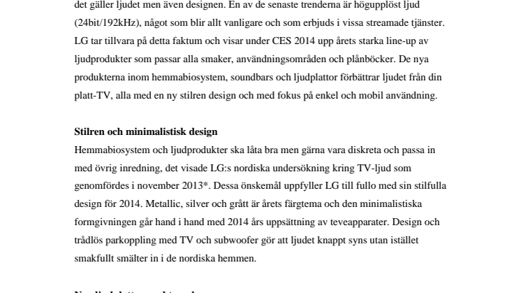UNNA DIG ETT BÄTTRE TV-LJUD MED ÅRETS NYA SOUNDBARS, LJUDPLATTOR OCH HEMMABIOSYSTEM FRÅN LG