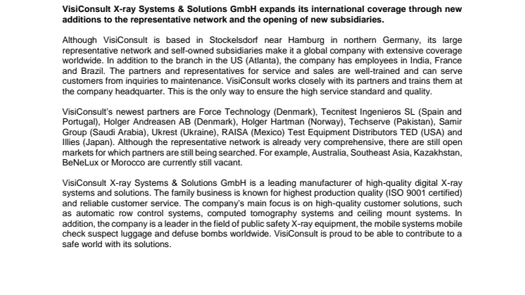VisiConsult expanding rapidly on a global scale