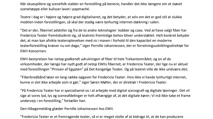 Fibernet giver en bedre teateroplevelse 