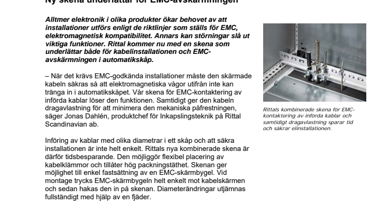 Ny skena underlättar för EMC-avskärmningen