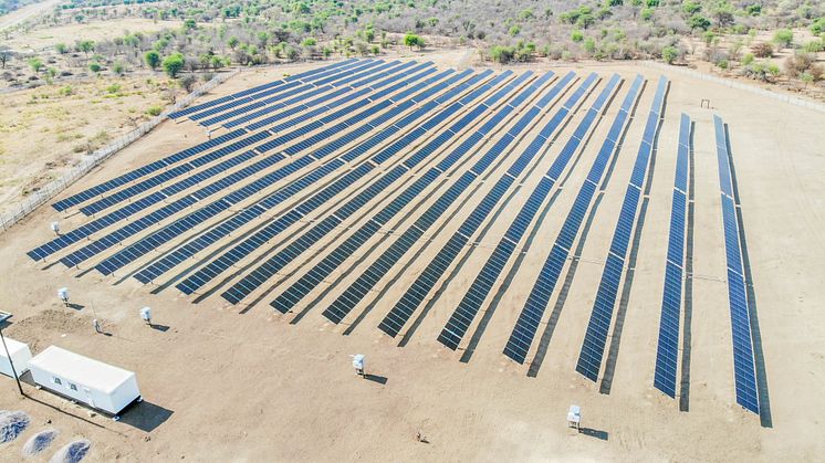 Sturdee Energys solcellsanläggningar Bobonong och Shakawe i Botswana, de första IPP-projekten för solenergi i Botswana. Foto: Sturdee Energy Sturdee Energy