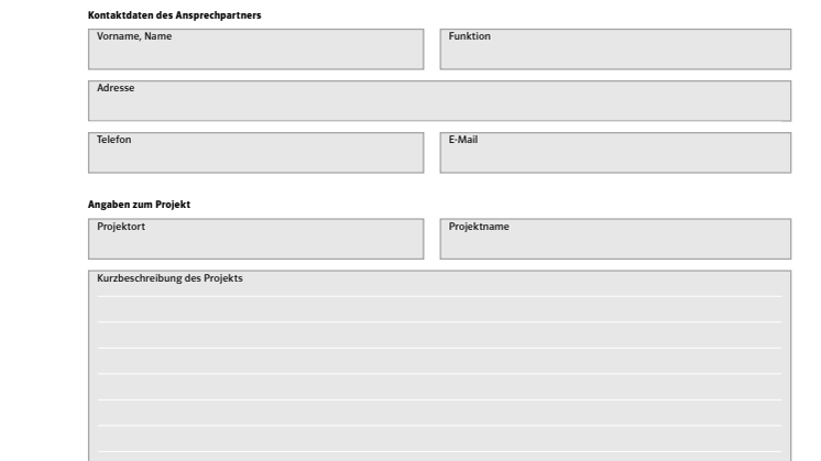 Bürgerenergiepreis Unterfranken - Bewerbungsbogen
