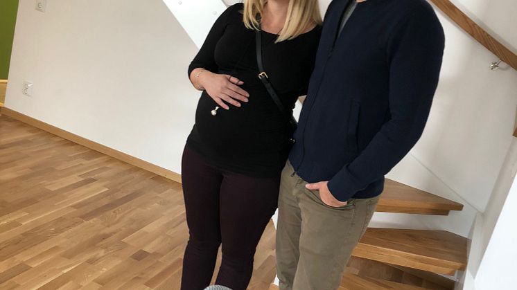 Nathalie och Martin flyttar in i en av lägenheterna på LKFs nybyggda projekt, Dokumentet, idag, fredag 16 november 2018.