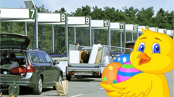 Öppettider för våra återvinningscentraler och kundservice under påskhelgen