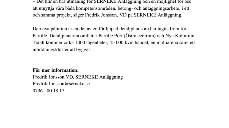 SERNEKE utför anläggningsjobb i Partille 