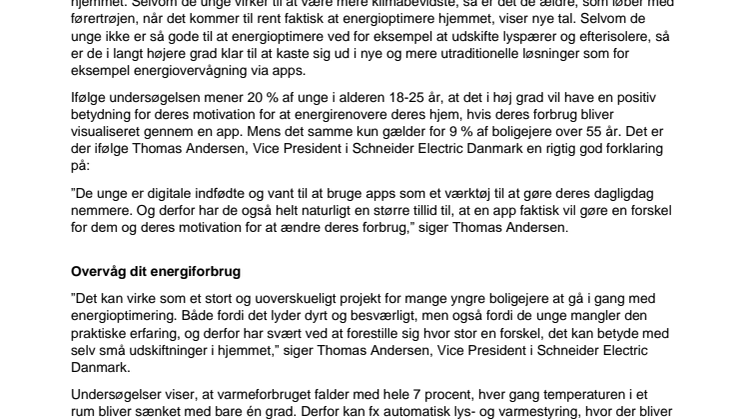 Visualisering af energiforbruget motiverer unge boligejere