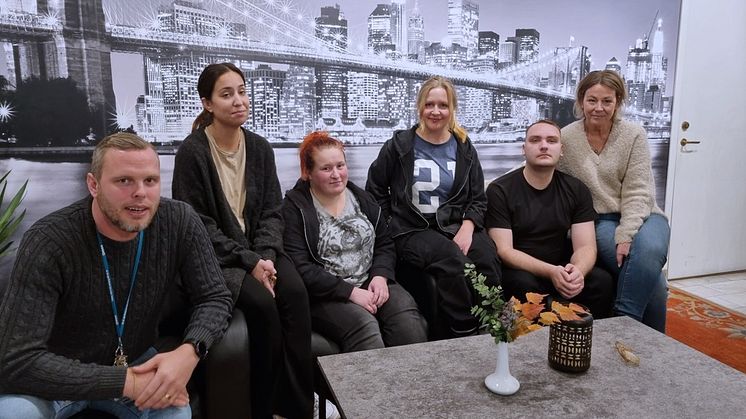 ​Från vänster: Jerry Jidlow, Anneli Olsson, Maria Cederlöf, Jennie Fläder, Anton Eriksson och Victoria Aginger.