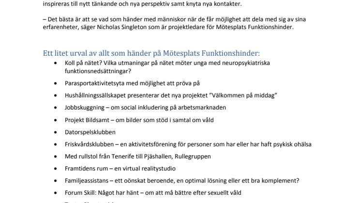 Mötesplats Funktionshinder fyller Eriksbergshallen i Göteborg