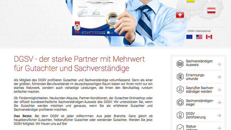 DGSV: Neue Website ab 01. Oktober 2015