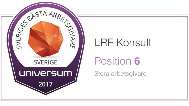 LRF Konsult – nu en av Sveriges sex bästa arbetsgivare