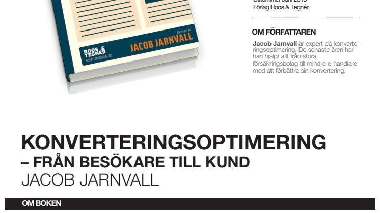 Konverteringsoptimering information - en bok av Jacob Jarnvall