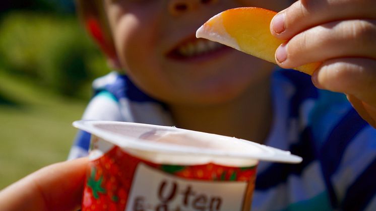 Frukt med Safari barneyoghurt som dip