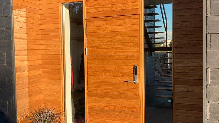 Takskifferfasad på villa, leverantör Nordskiffer