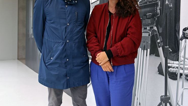 Mario Pfeifer und Kuratorin Kirsa Geiser