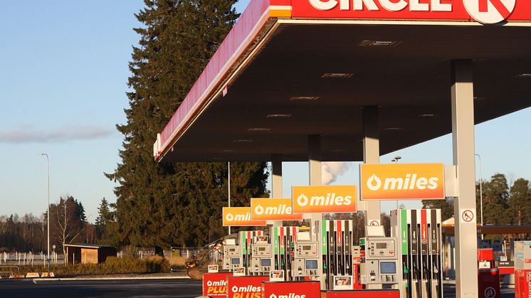 Pumpplanen på den nya stationnen Circle K Ulricehamn. 