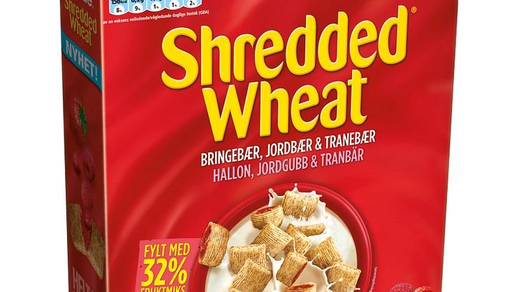 Nestlé lanserer ny type frokostblanding – Shredded Wheat fullkornsputer med røde bær 