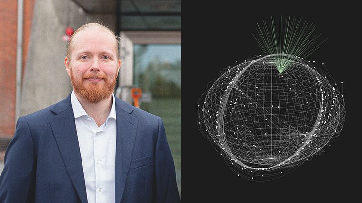 I Daniel Kastinens doktorsavhandling presenteras resultat som banar väg för framtida forskning och tvärdisciplinära studier om meteorer samt om rymdskrot och jordnära asteroider. Foto: Martin Eriksson, Illustration: Daniel Kastinen