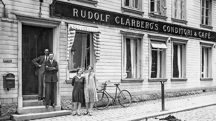 Bild från Clarbergs hörna, nuvarande Ronneby turistinformation, en del av den guidade turen.
